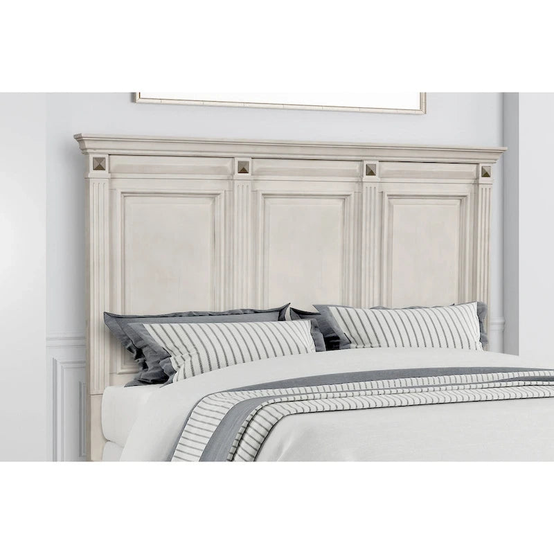 Table de chevet 1 tiroir en bois blanc et marron ébréché