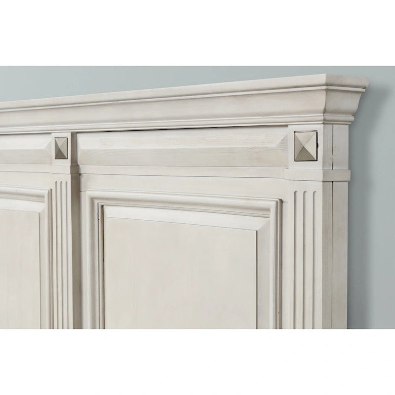 Table de chevet 1 tiroir en bois blanc et marron ébréché