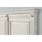 Table de chevet 1 tiroir en bois blanc et marron ébréché