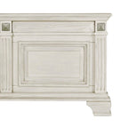 Table de chevet 1 tiroir en bois blanc et marron ébréché