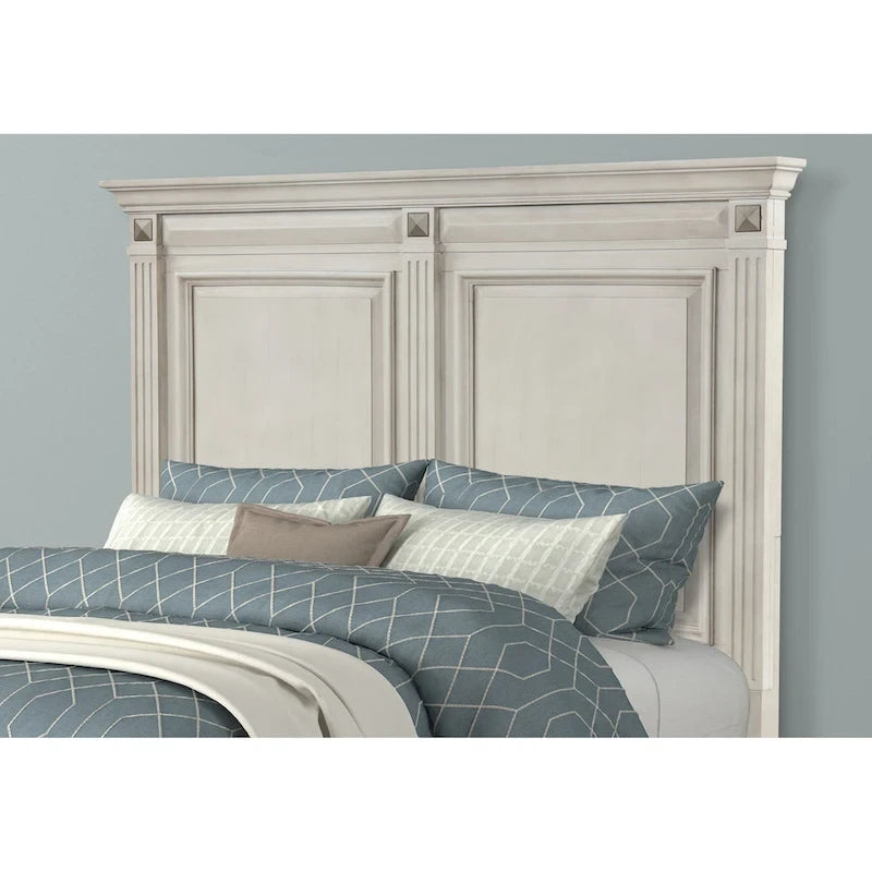 Table de chevet 1 tiroir en bois blanc et marron ébréché