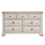 Table de chevet 1 tiroir en bois blanc et marron ébréché