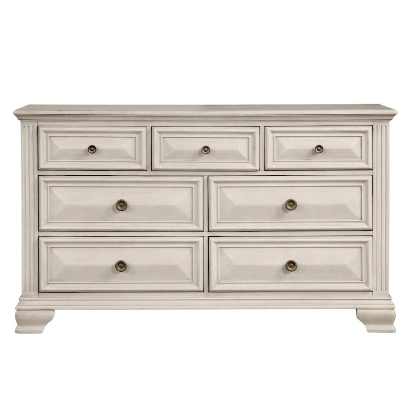 Table de chevet 1 tiroir en bois blanc et marron ébréché
