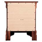 Table de chevet traditionnelle en bois à 2 tiroirs