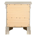 Table de chevet traditionnelle en bois à 2 tiroirs