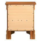 Table de chevet traditionnelle en bois à 2 tiroirs