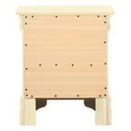 Table de chevet traditionnelle en bois à 2 tiroirs