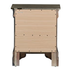 Table de chevet traditionnelle en bois à 2 tiroirs