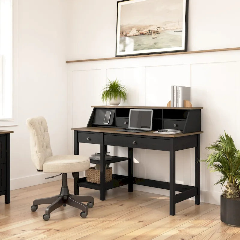 Bureau informatique Mayfield 54W avec organiseur de bureau