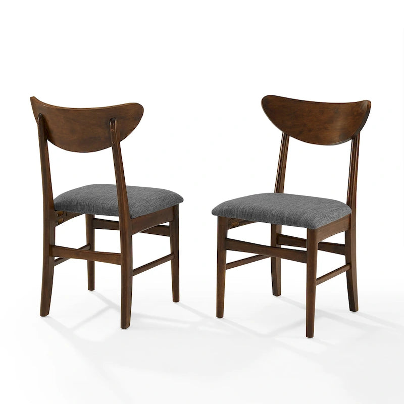Chaises de salle à manger en bois Landon avec siège rembourré - 33.25H x19.75W x 19.75D