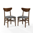 Chaises de salle à manger en bois Landon avec siège rembourré - 33.25H x19.75W x 19.75D