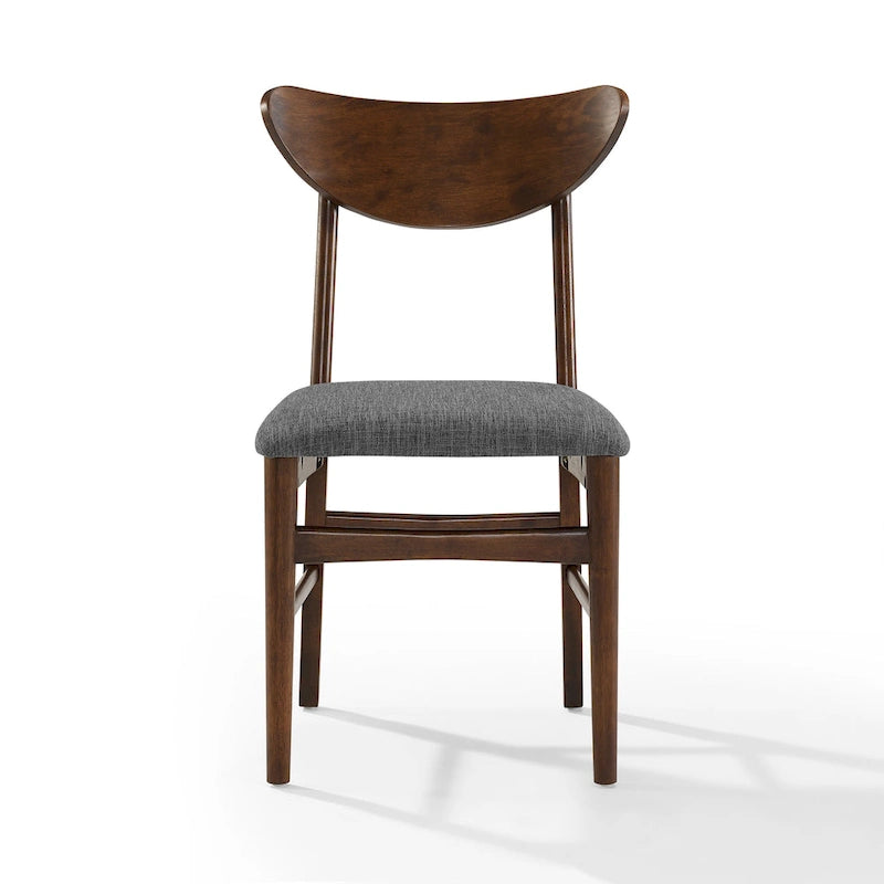 Chaises de salle à manger en bois Landon avec siège rembourré - 33.25H x19.75W x 19.75D