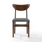 Chaises de salle à manger en bois Landon avec siège rembourré - 33.25H x19.75W x 19.75D