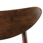 Chaises de salle à manger en bois Landon avec siège rembourré - 33.25H x19.75W x 19.75D