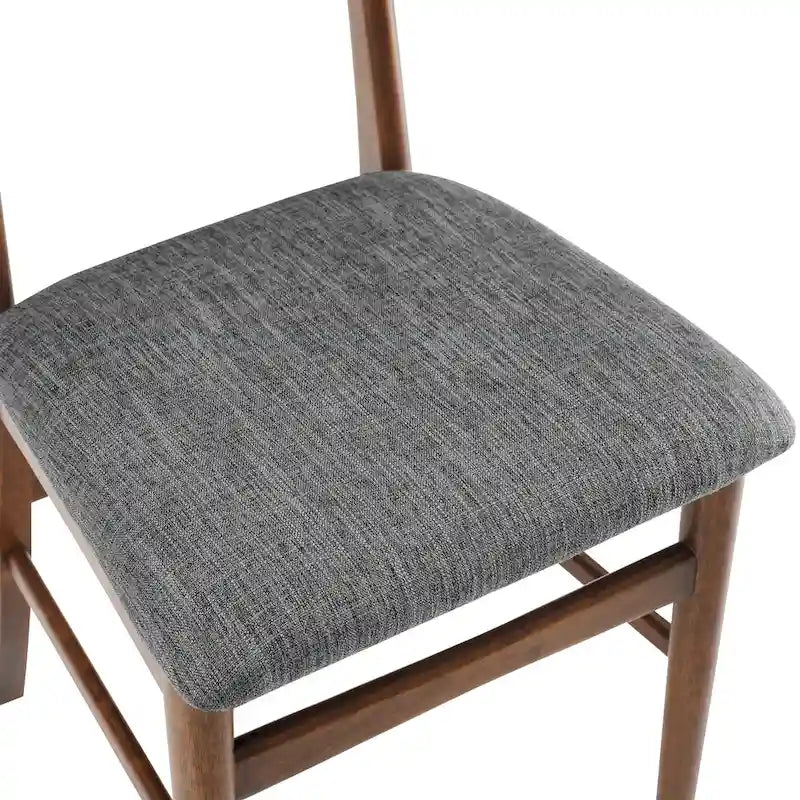 Chaises de salle à manger en bois Landon avec siège rembourré - 33.25H x19.75W x 19.75D