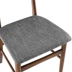 Chaises de salle à manger en bois Landon avec siège rembourré - 33.25H x19.75W x 19.75D