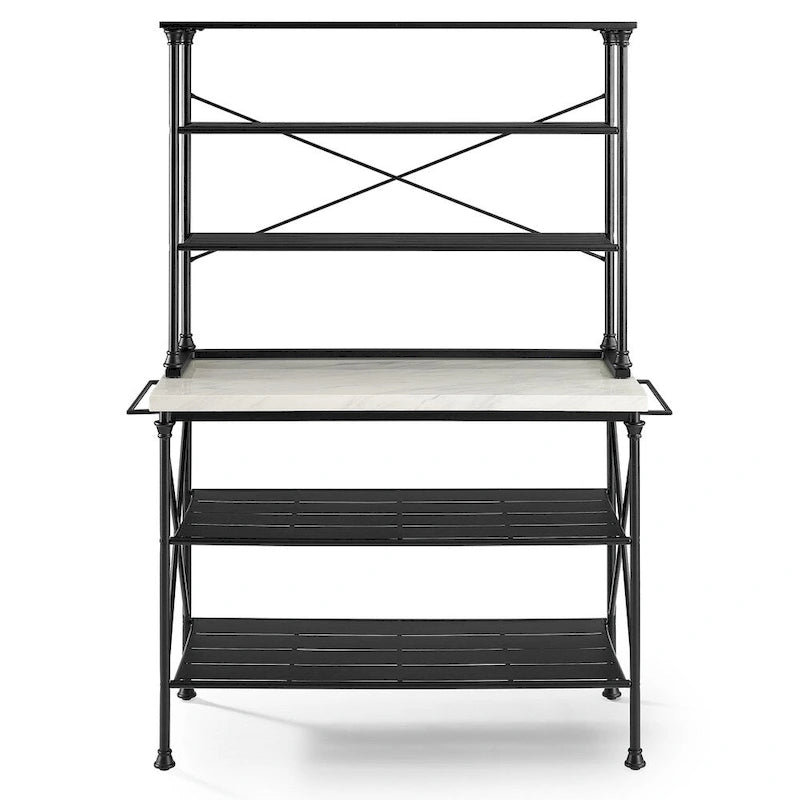 Îlot de cuisine et armoire de rangement industriels français