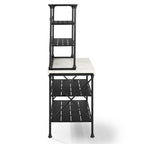 Îlot de cuisine et armoire de rangement industriels français