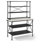Îlot de cuisine et armoire de rangement industriels français