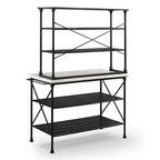 Îlot de cuisine et armoire de rangement industriels français