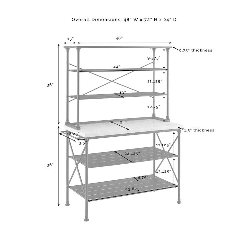 Îlot de cuisine et armoire de rangement industriels français