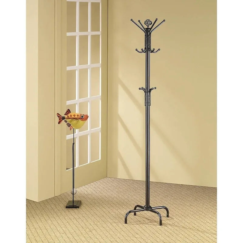 Porte-manteau Merlin en métal noir
