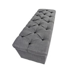 Banc de rangement pour chaussures capitonné, rouge-gris