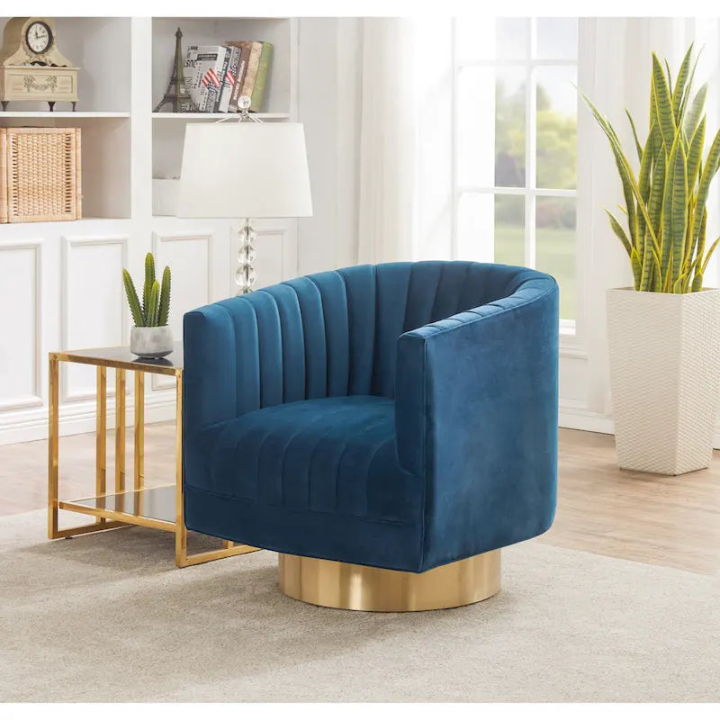 Fauteuil club pivotant capitonné - 28 L x 31 P x 30 H