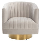 Fauteuil club pivotant capitonné - 28 L x 31 P x 30 H