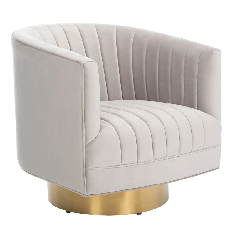 Fauteuil club pivotant capitonné - 28 L x 31 P x 30 H