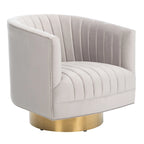 Fauteuil club pivotant capitonné - 28 L x 31 P x 30 H