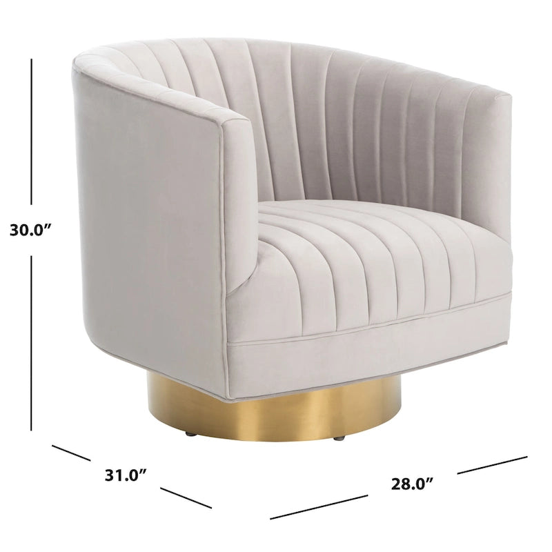 Fauteuil club pivotant capitonné - 28 L x 31 P x 30 H