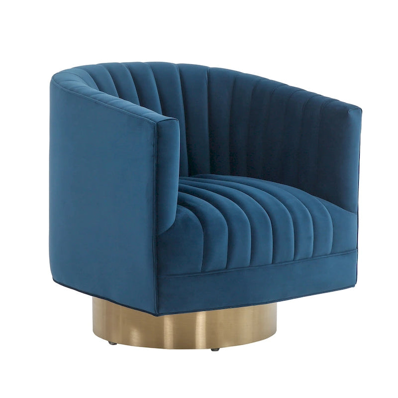 Fauteuil club pivotant capitonné - 28 L x 31 P x 30 H