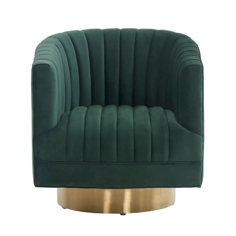 Fauteuil club pivotant capitonné - 28 L x 31 P x 30 H