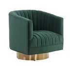 Fauteuil club pivotant capitonné - 28 L x 31 P x 30 H