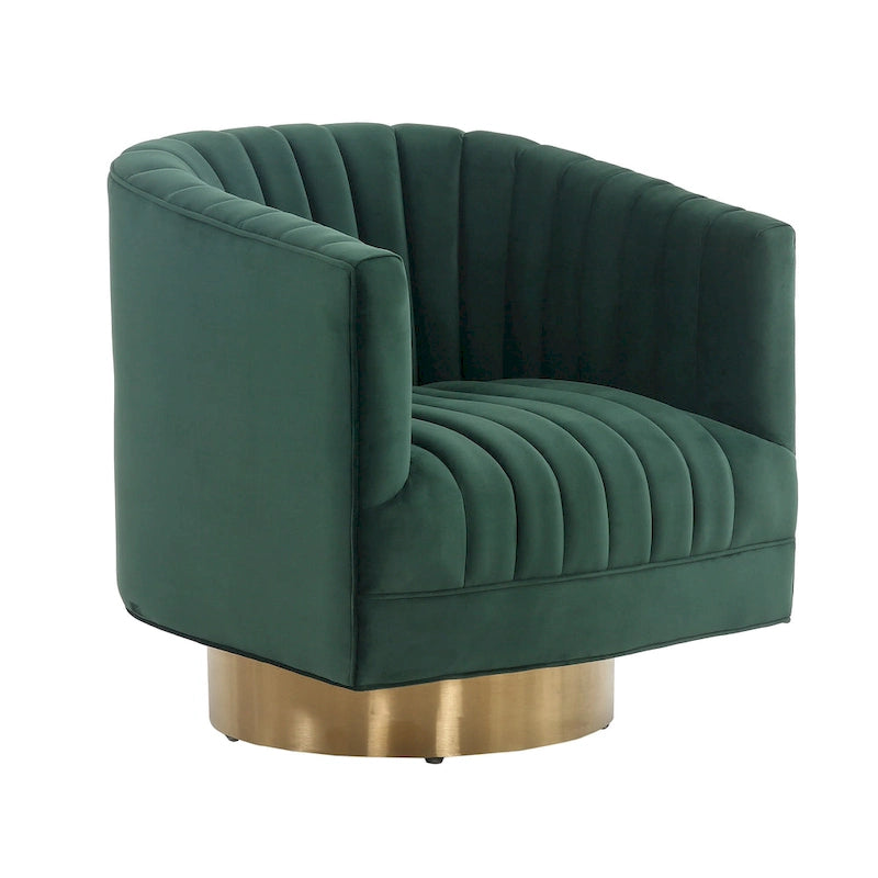 Fauteuil club pivotant capitonné - 28 L x 31 P x 30 H