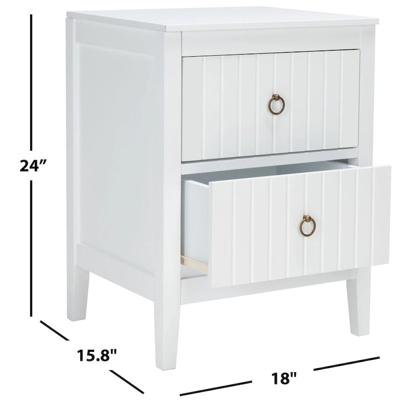 Table de chevet avec deux tiroirs