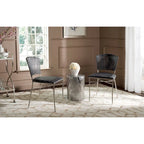 Chaise de salle à manger avec cadre en métal noir