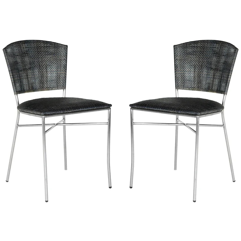 Chaise de salle à manger avec cadre en métal noir