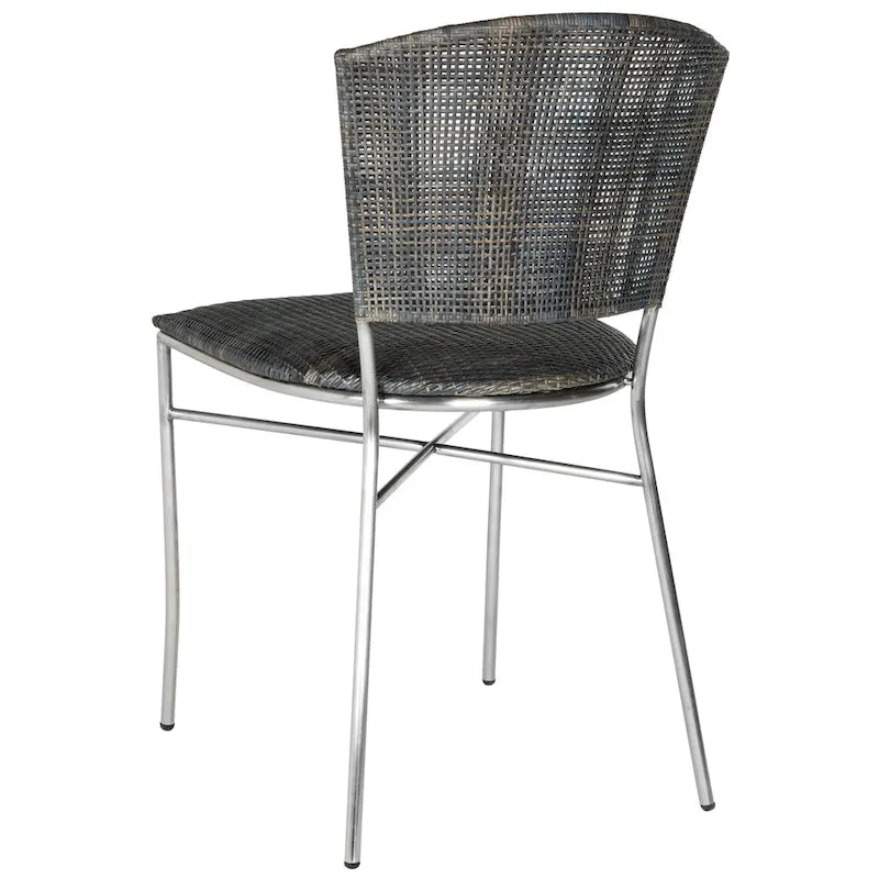 Chaise de salle à manger avec cadre en métal noir
