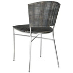 Chaise de salle à manger avec cadre en métal noir