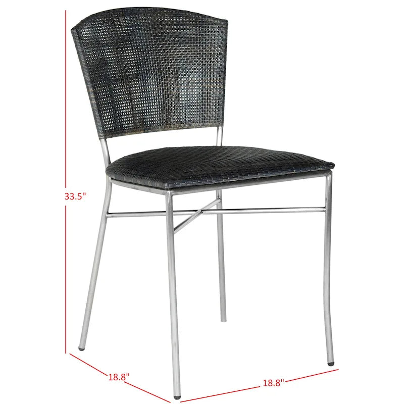 Chaise de salle à manger avec cadre en métal noir