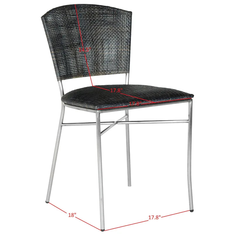Chaise de salle à manger avec cadre en métal noir