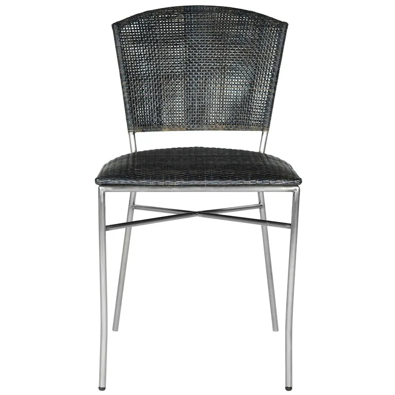 Chaise de salle à manger avec cadre en métal noir