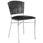 Chaise de salle à manger avec cadre en métal noir