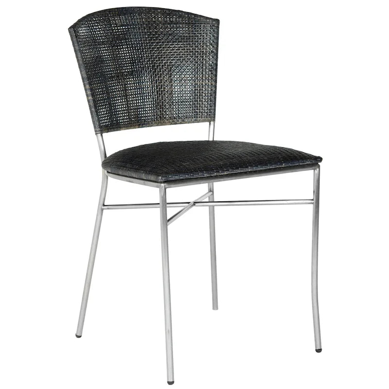 Chaise de salle à manger avec cadre en métal noir