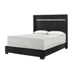 Ensemble de chambre à coucher en velours noir capitonné