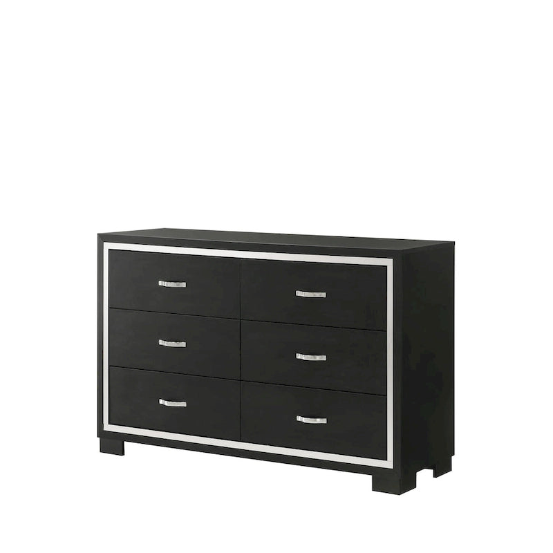 Ensemble de chambre à coucher en velours noir capitonné
