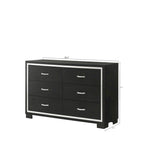 Ensemble de chambre à coucher en velours noir capitonné