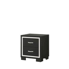 Ensemble de chambre à coucher en velours noir capitonné